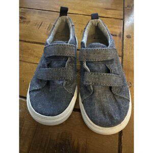 Gap Kids Sneakers Navy Blue Denim Size 9 Canvas Straps